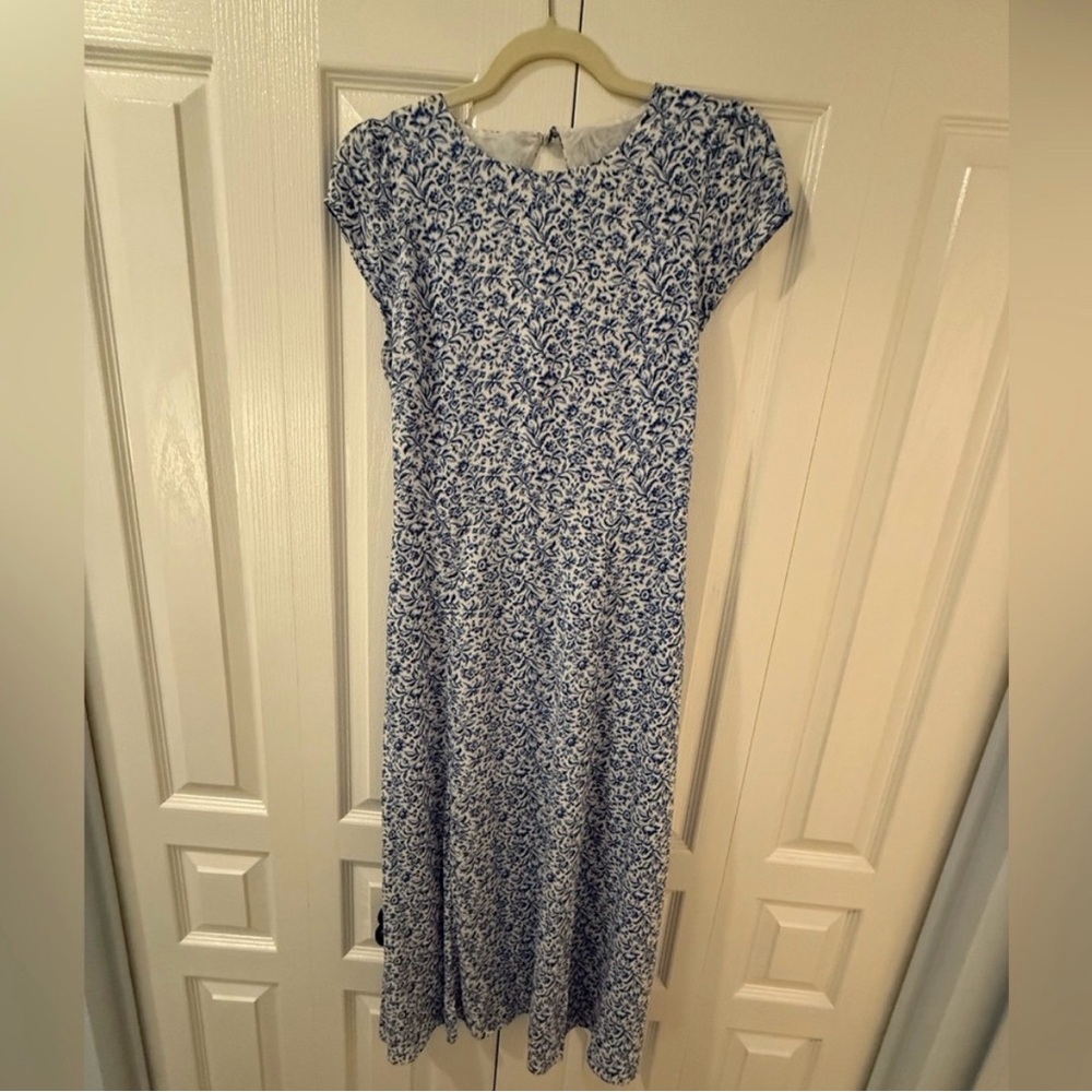 Banana Republic Blue and White Floral Dress